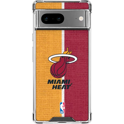 NBA Miami Heat Canvas Google Pixel 8a Clear Case